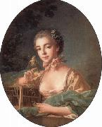 Francois Boucher Portrait of the artist's daughter oil painting artist